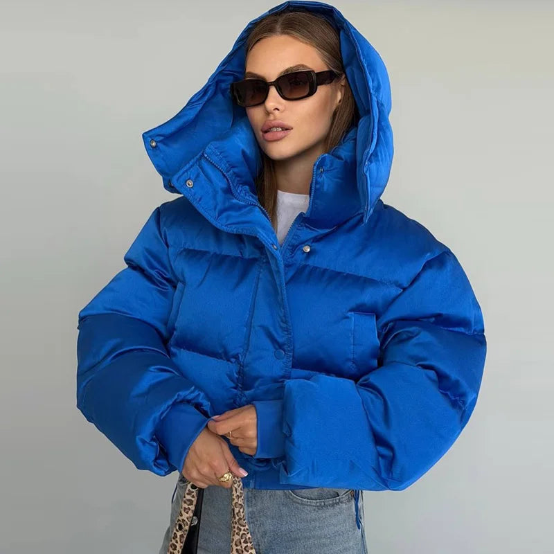 Women's Short Hooded Puffer Jacket
