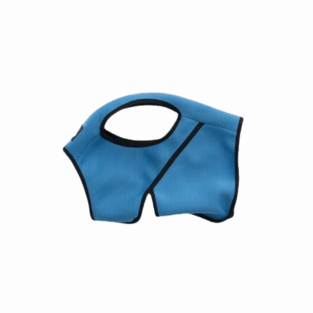 Adjustable Wraparound Dog Vest – Grey, Red & Blue