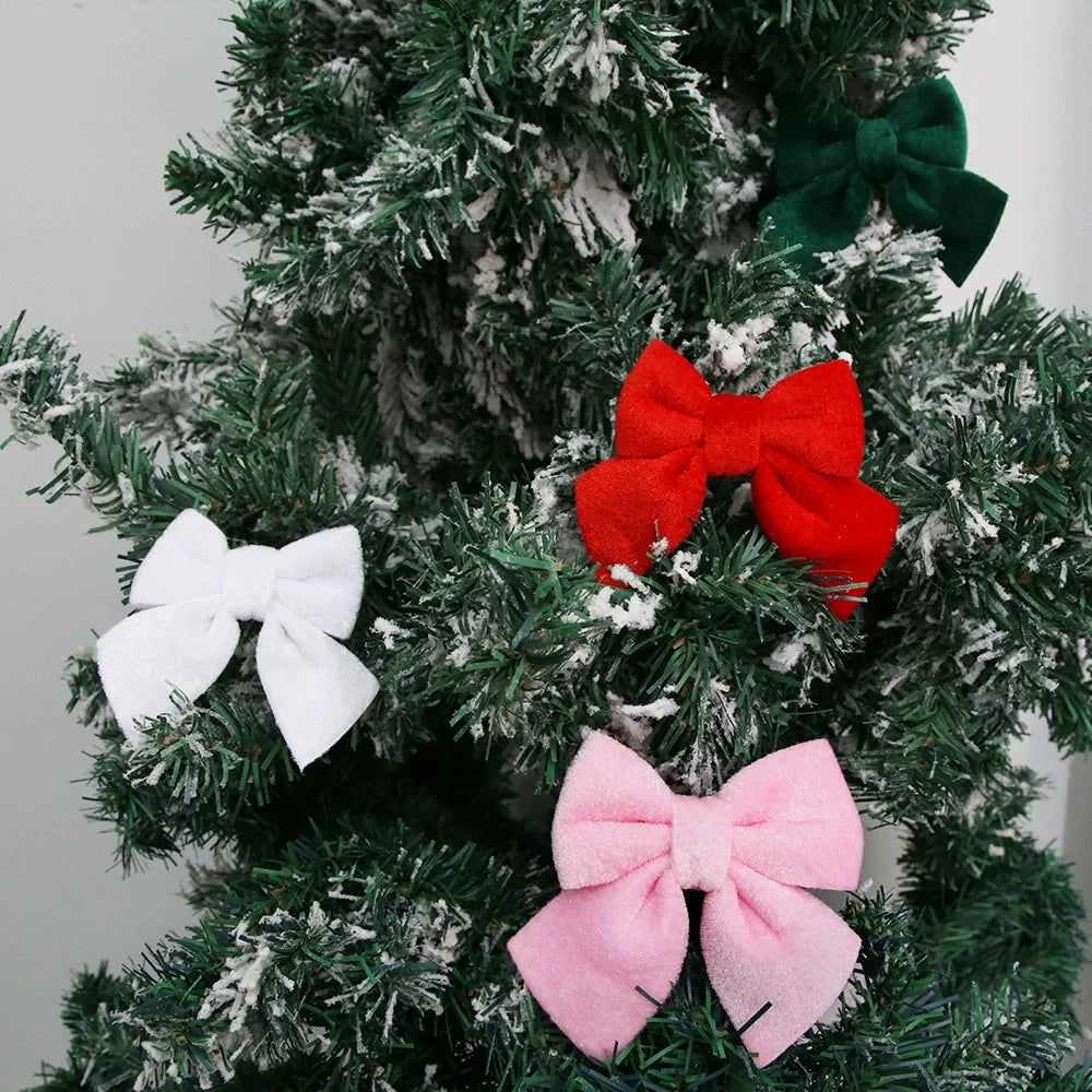 Velvet Christmas Bow Hanging Ornament
