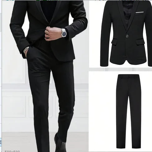 Men's Single-Breasted Suit for Weddings & Formal Occasions