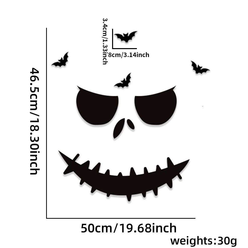 Halloween Monster & Spooky Face Silhouette Decorations
