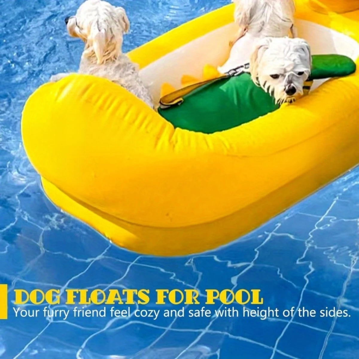 Inflatable Pet Pool Float – Yellow Duck or Whale