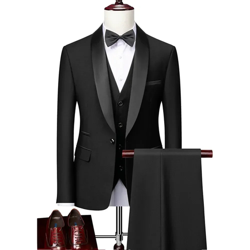 Men's Shawl-Lapel Tuxedo Suit for Weddings & Formal Events