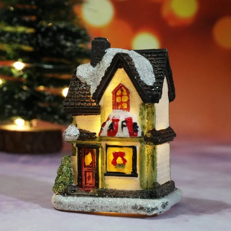 LED Miniature Christmas Village House