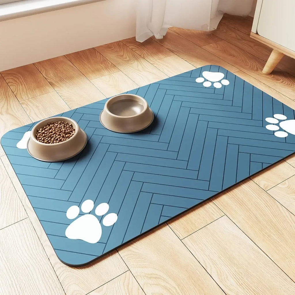 Paw-Print Pet Feeding Mat – Small or Large