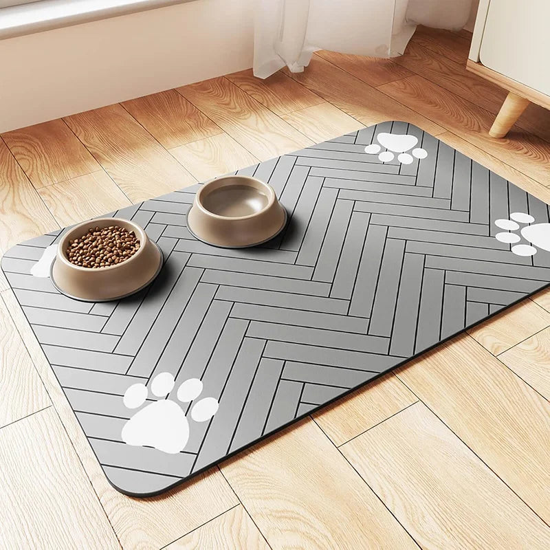 Paw-Print Pet Feeding Mat – Small or Large
