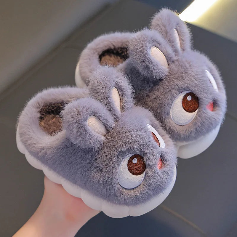 Kids’ Fluffy Rabbit Slippers