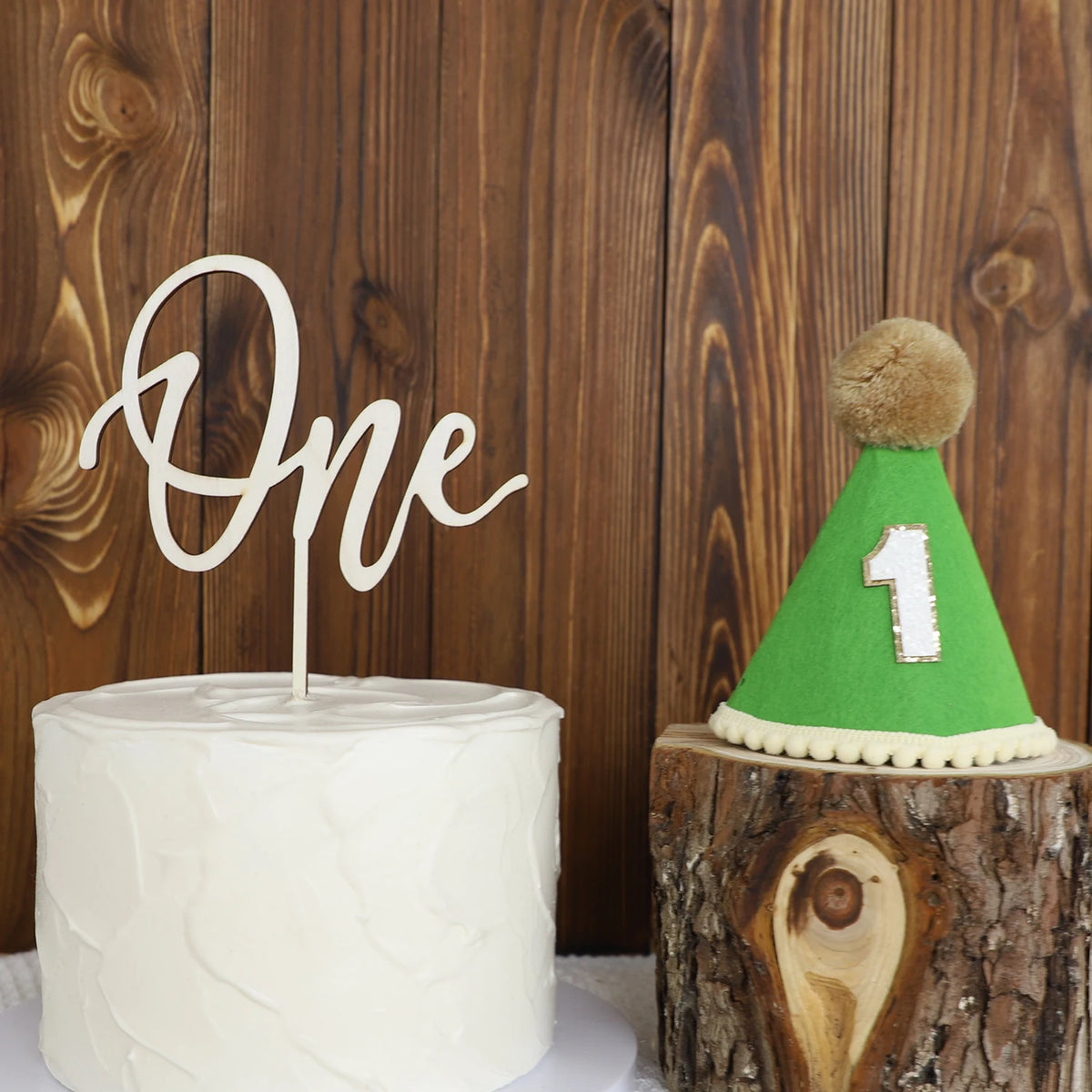 1st Birthday Hat Handmade Party Decoration Cone Hat Pet Hat First Birthday Photography Atmosphere Prop for Girls and Boys