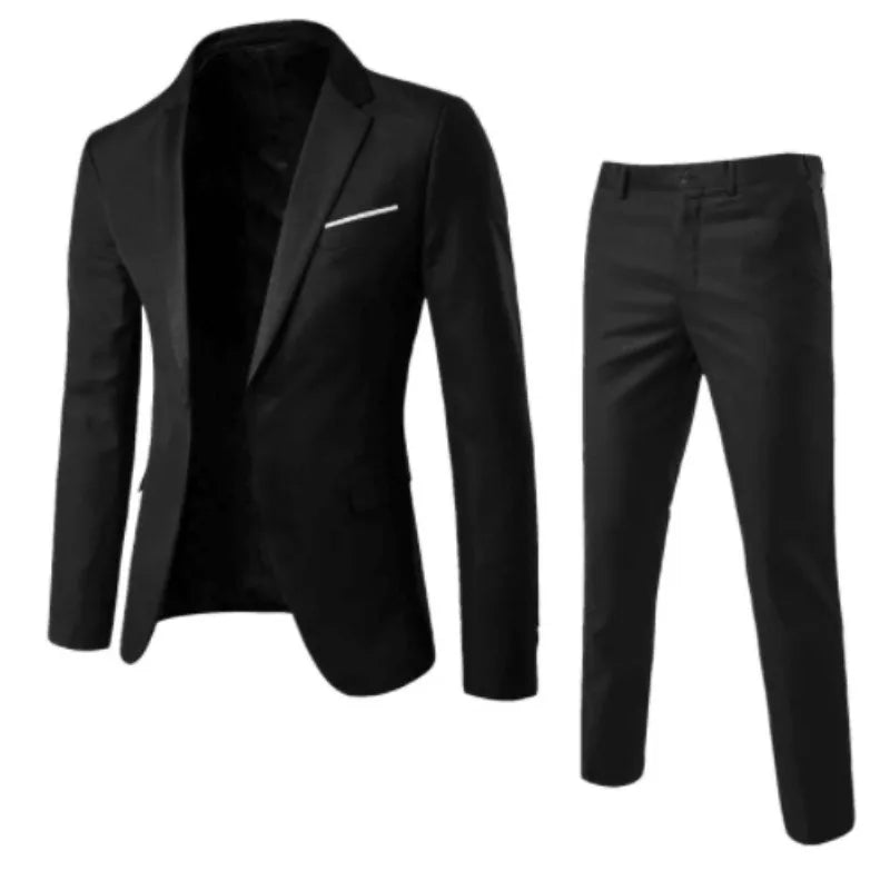 Men's Single-Breasted Suit for Weddings & Formal Occasions