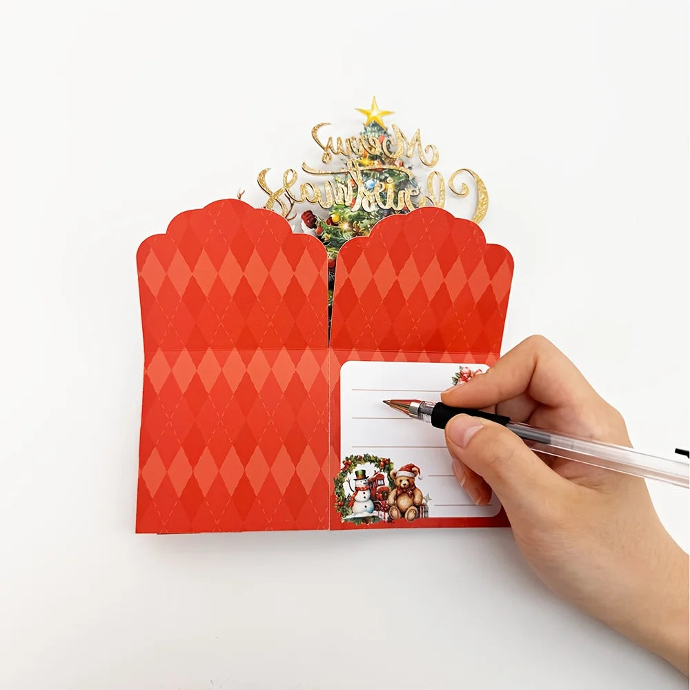 Christmas Pop-Up Greeting Card with Envelope