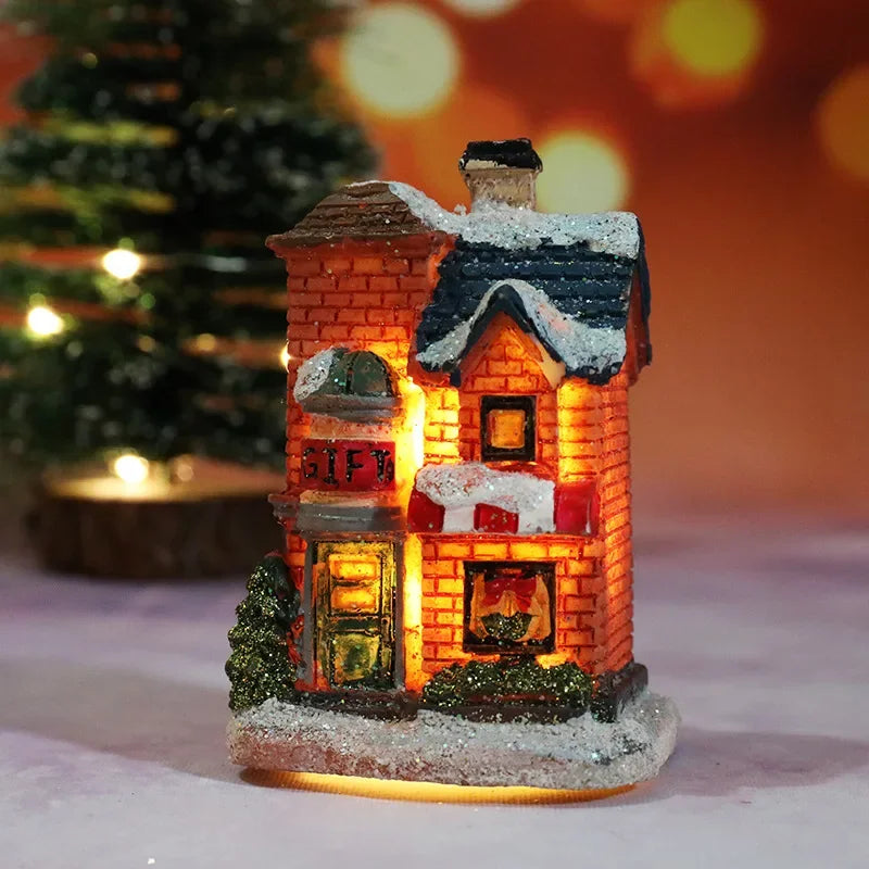 LED Miniature Christmas Village House