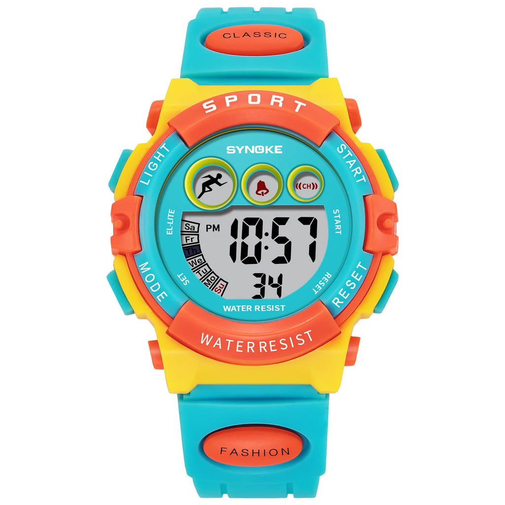Kids' Digital Sport Watch with Backlight and Alarm