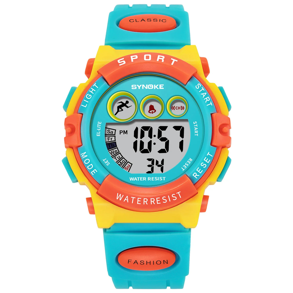 Kids' Digital Sport Watch with Backlight and Alarm