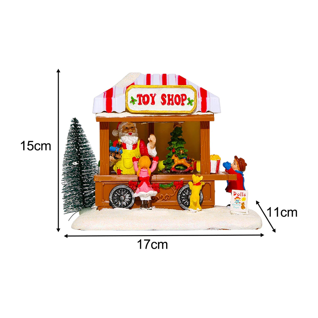 Light-Up Christmas Toy Shop Scene