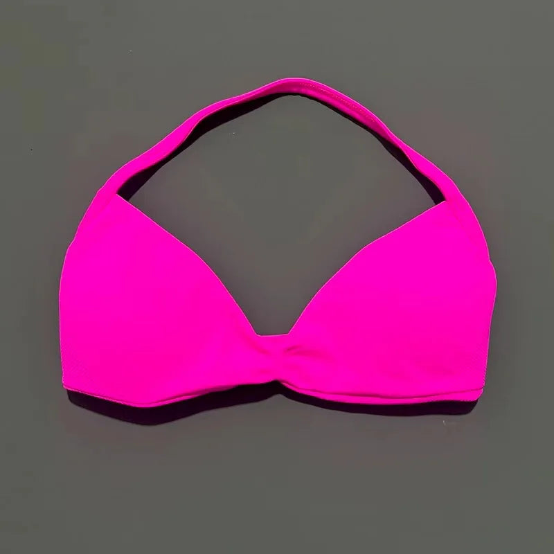 Women’s Halter Sports Bra – Open-Back Design