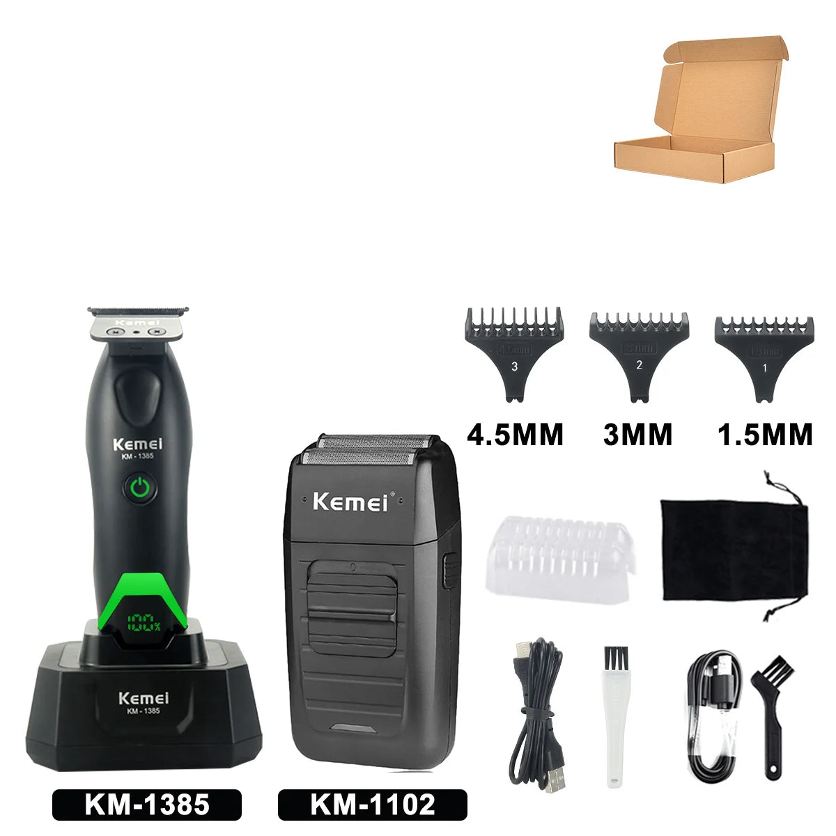 Rechargeable Hair Clippers, Trimmers and Grooming Kit Options