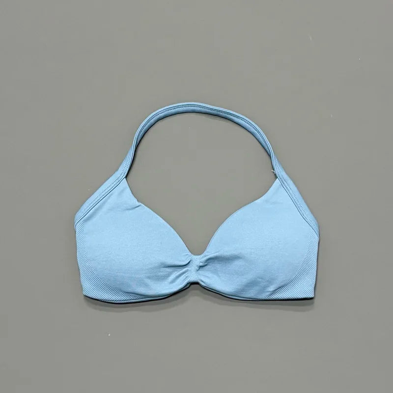 Women’s Halter Sports Bra – Open-Back Design