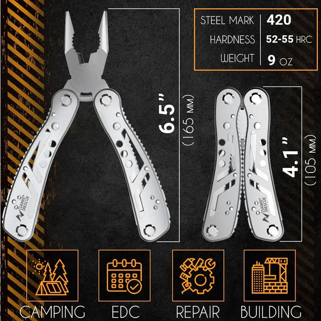 Sanke Rescue 24-in-1 Folding Multitool Pliers with Bit Set