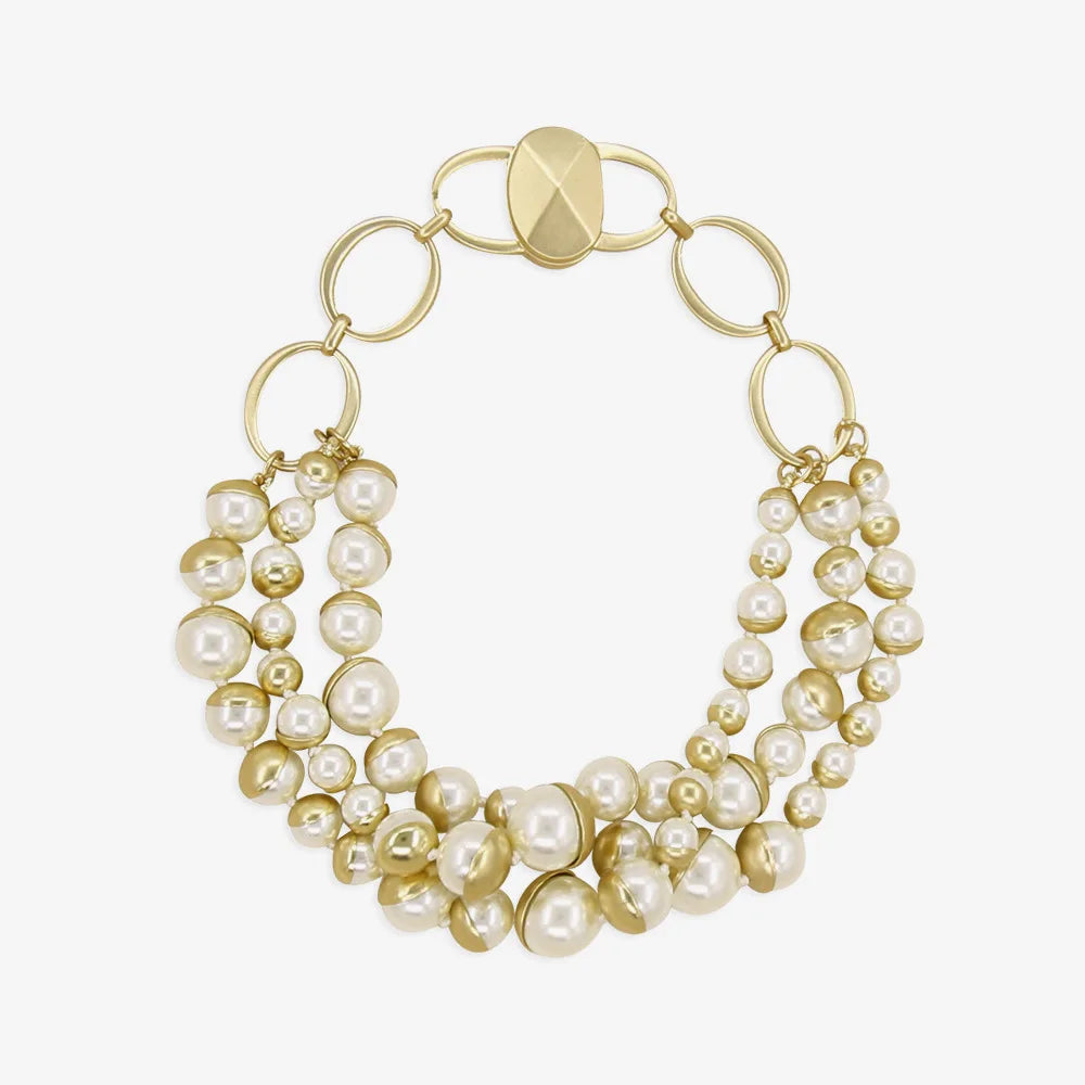 Vintage Pearl and Chain Choker Necklace or Bracelet