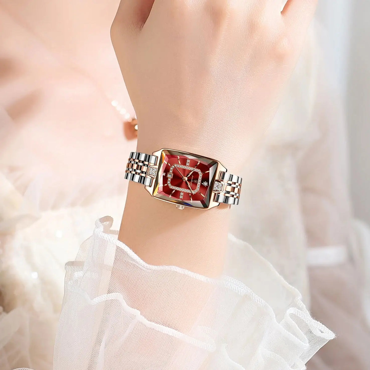 POEDAGAR 785 Women's Rectangular Quartz Watch