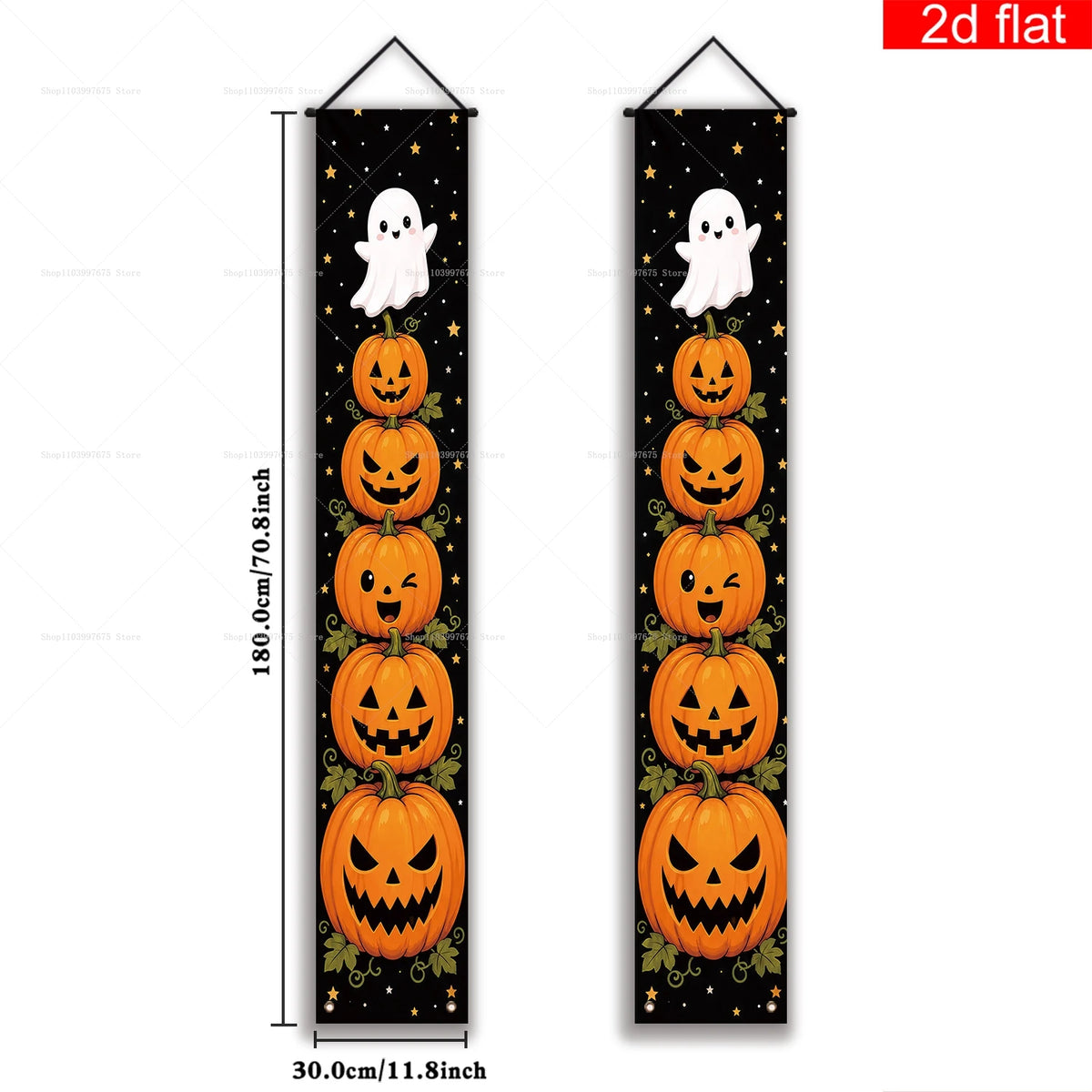 Halloween Jack-O’-Lantern Hanging Door Banners
