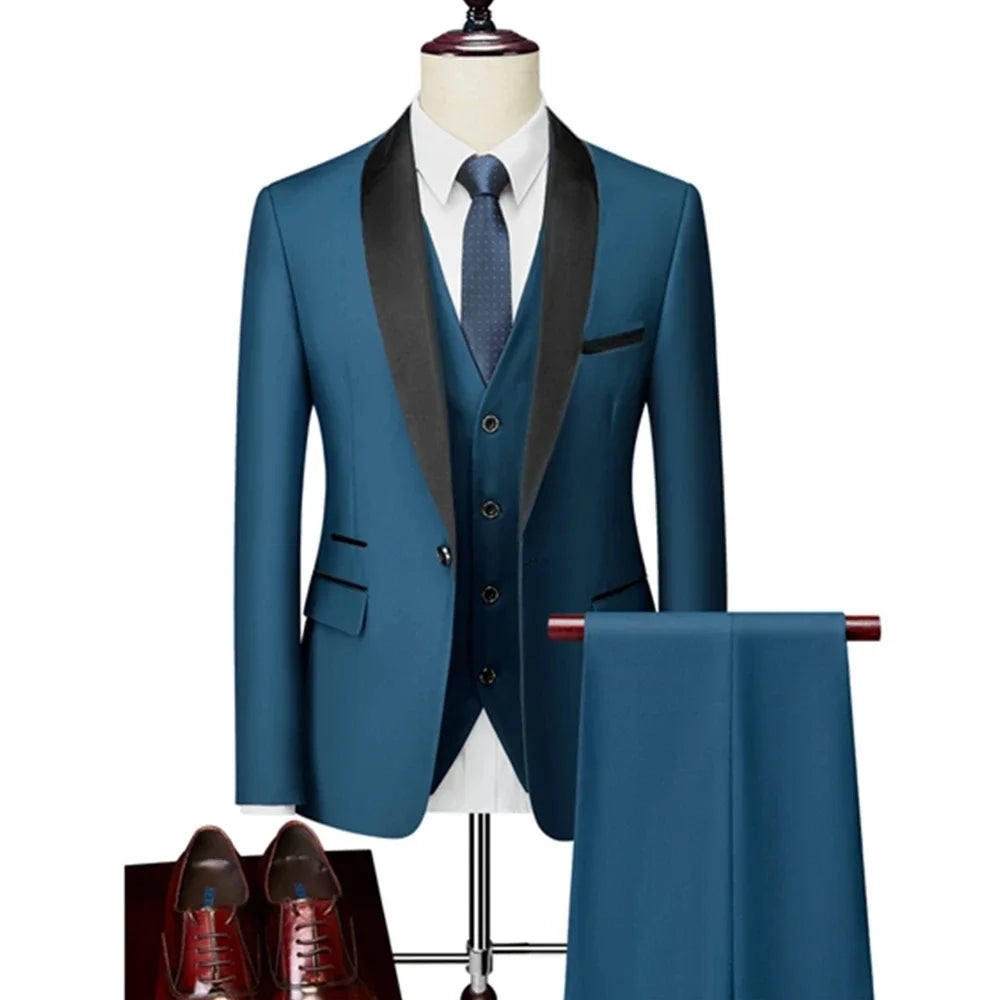 Men's Shawl-Lapel Tuxedo Suit for Weddings & Formal Events