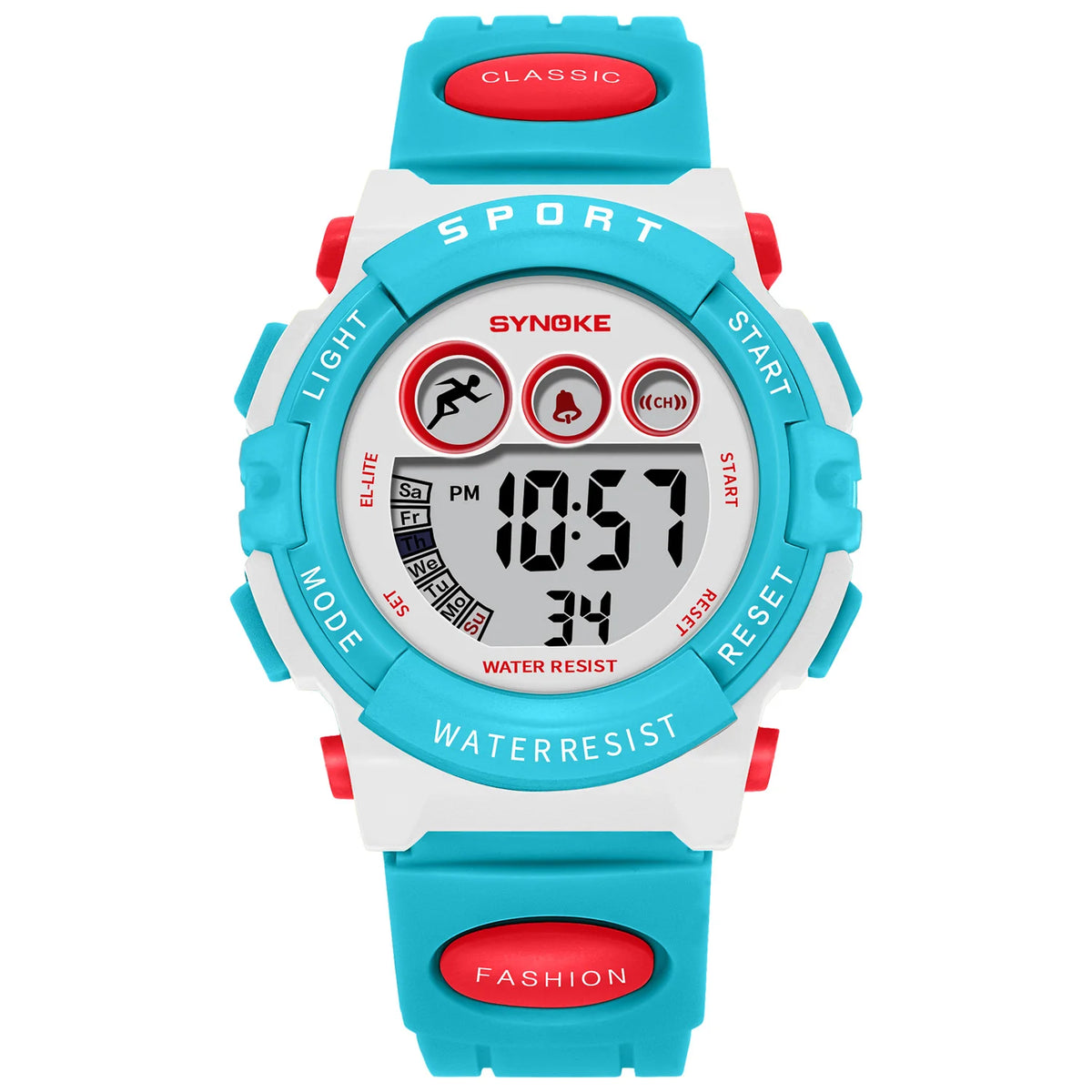Kids' Digital Sport Watch with Backlight and Alarm