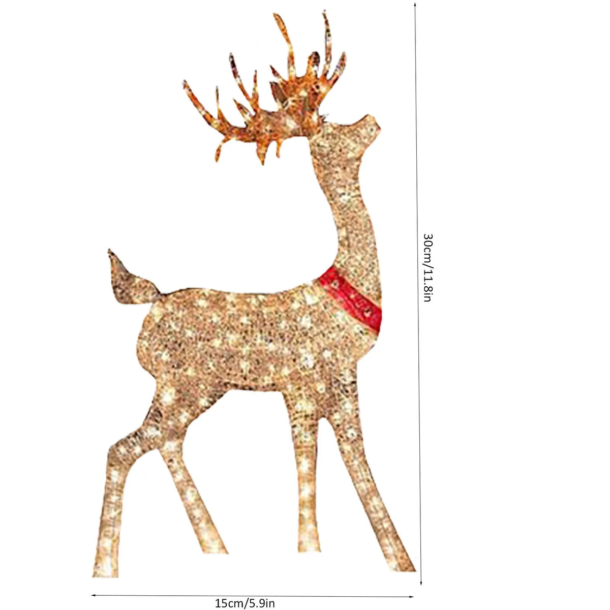 Light-Up Acrylic Christmas Reindeer – 30 cm