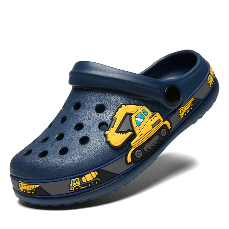 Kids’ Cartoon EVA Clogs with Heel Strap