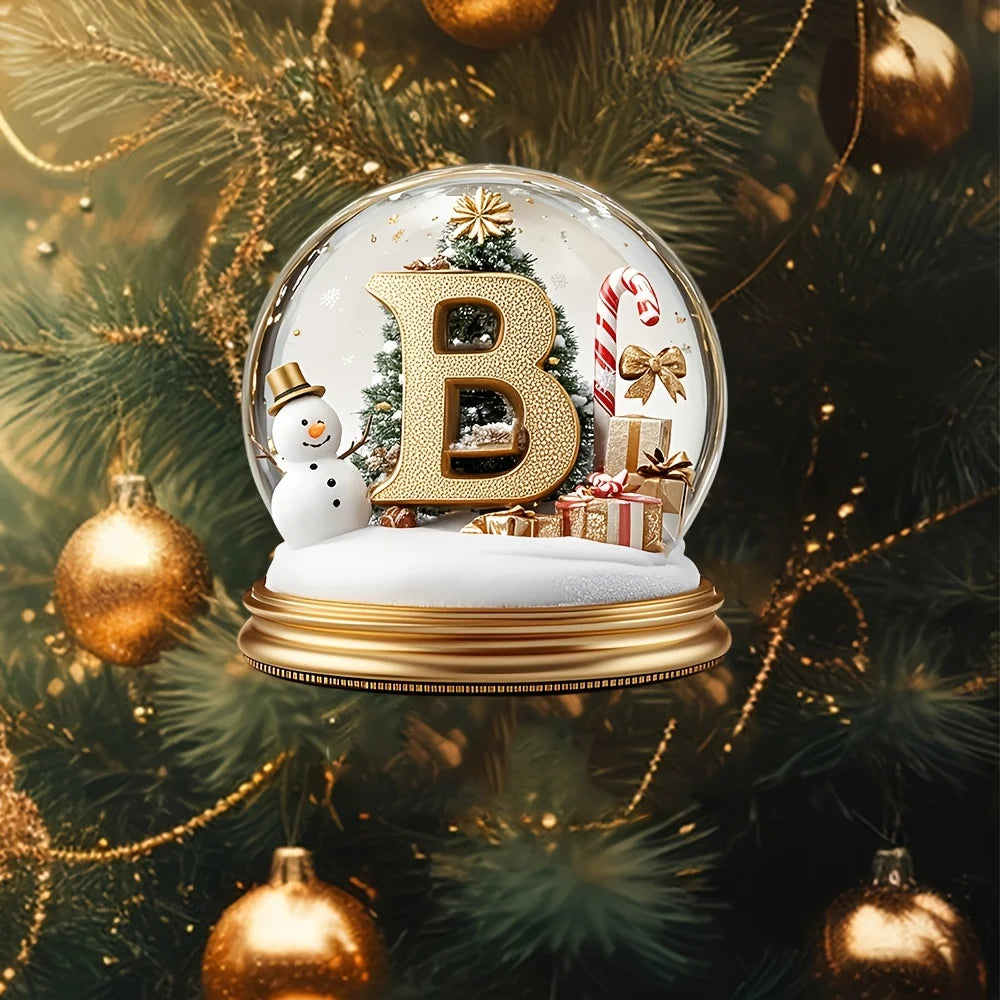 Christmas Initial Letter Desktop Ornament