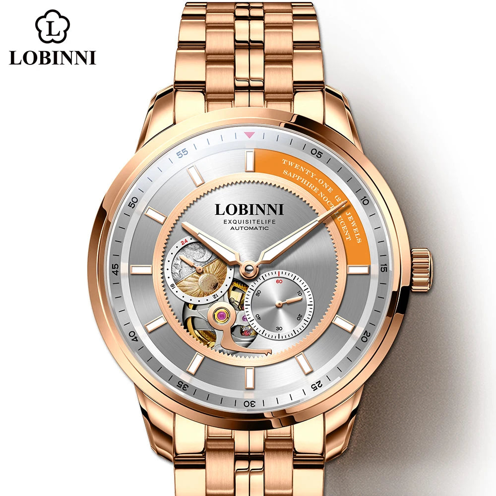 LOBINNI 9017 Open-Heart Automatic Watch