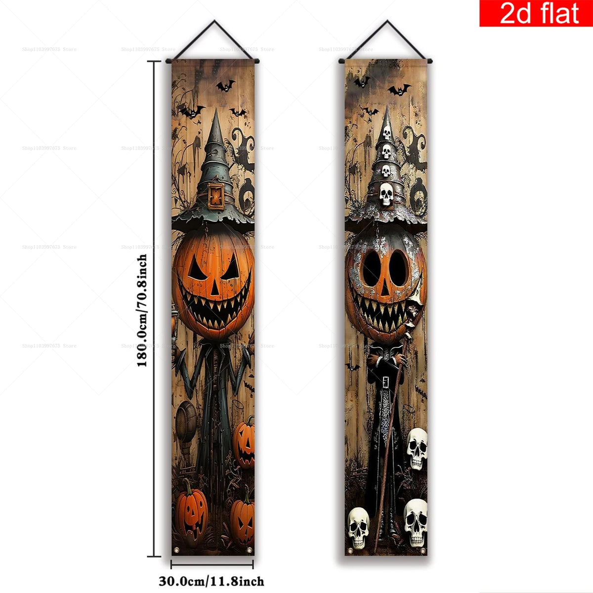 Halloween Jack-O’-Lantern Hanging Door Banners