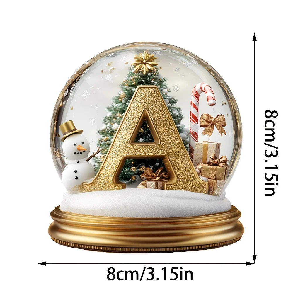 Christmas Initial Letter Desktop Ornament