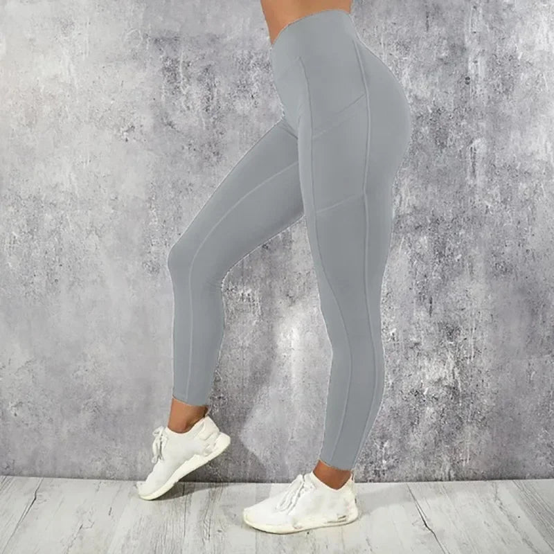 Women’s High-Waist Yoga Leggings with Side Pocket