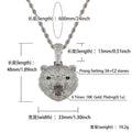 Lion Pendant Necklace with Rope Chain