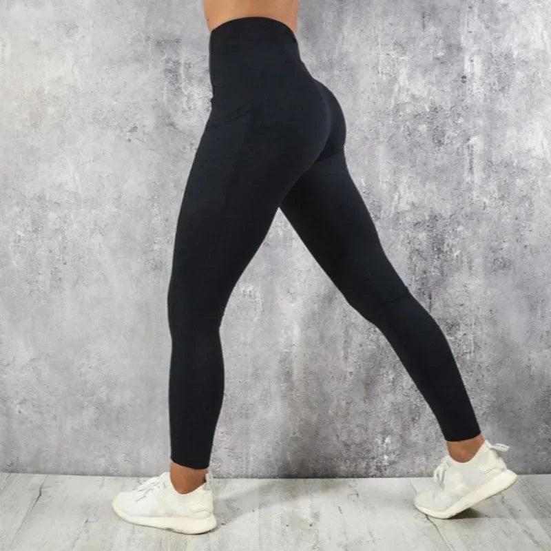 Women’s High-Waist Yoga Leggings with Side Pocket