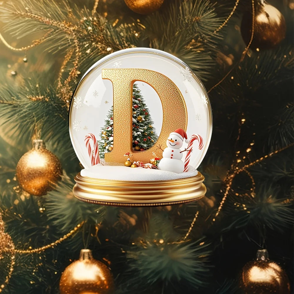 Christmas Initial Letter Desktop Ornament