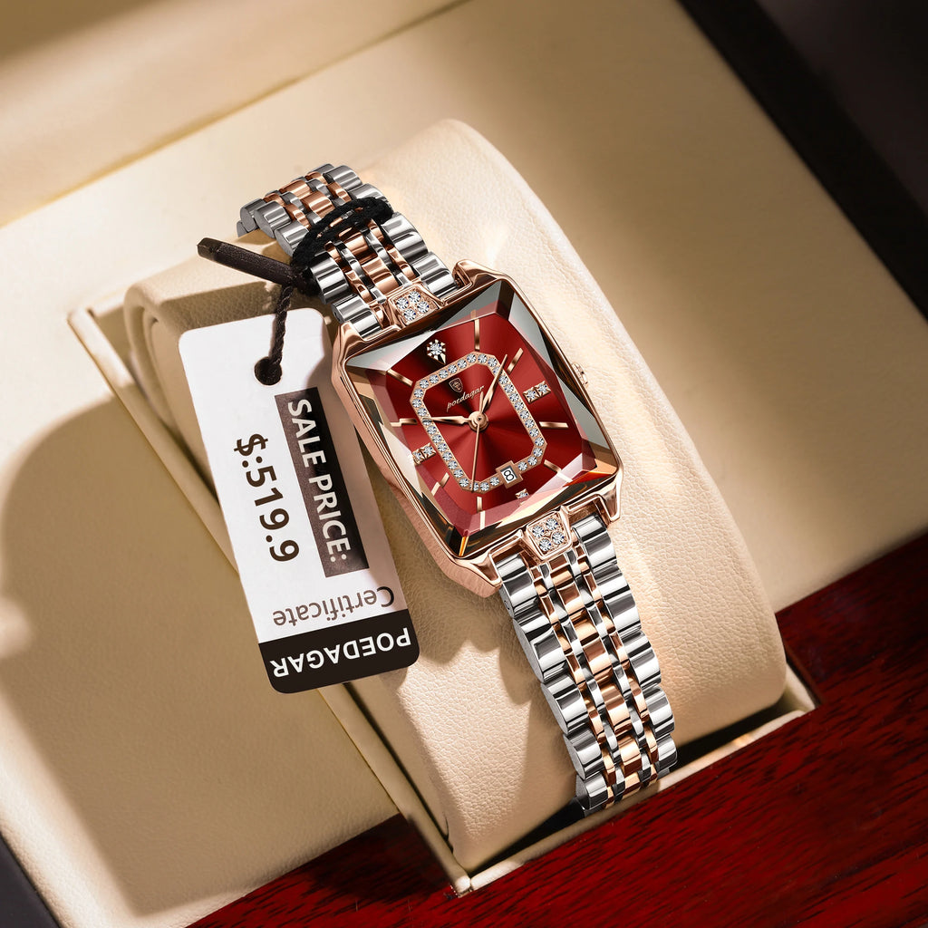 POEDAGAR 785 Women's Rectangular Quartz Watch