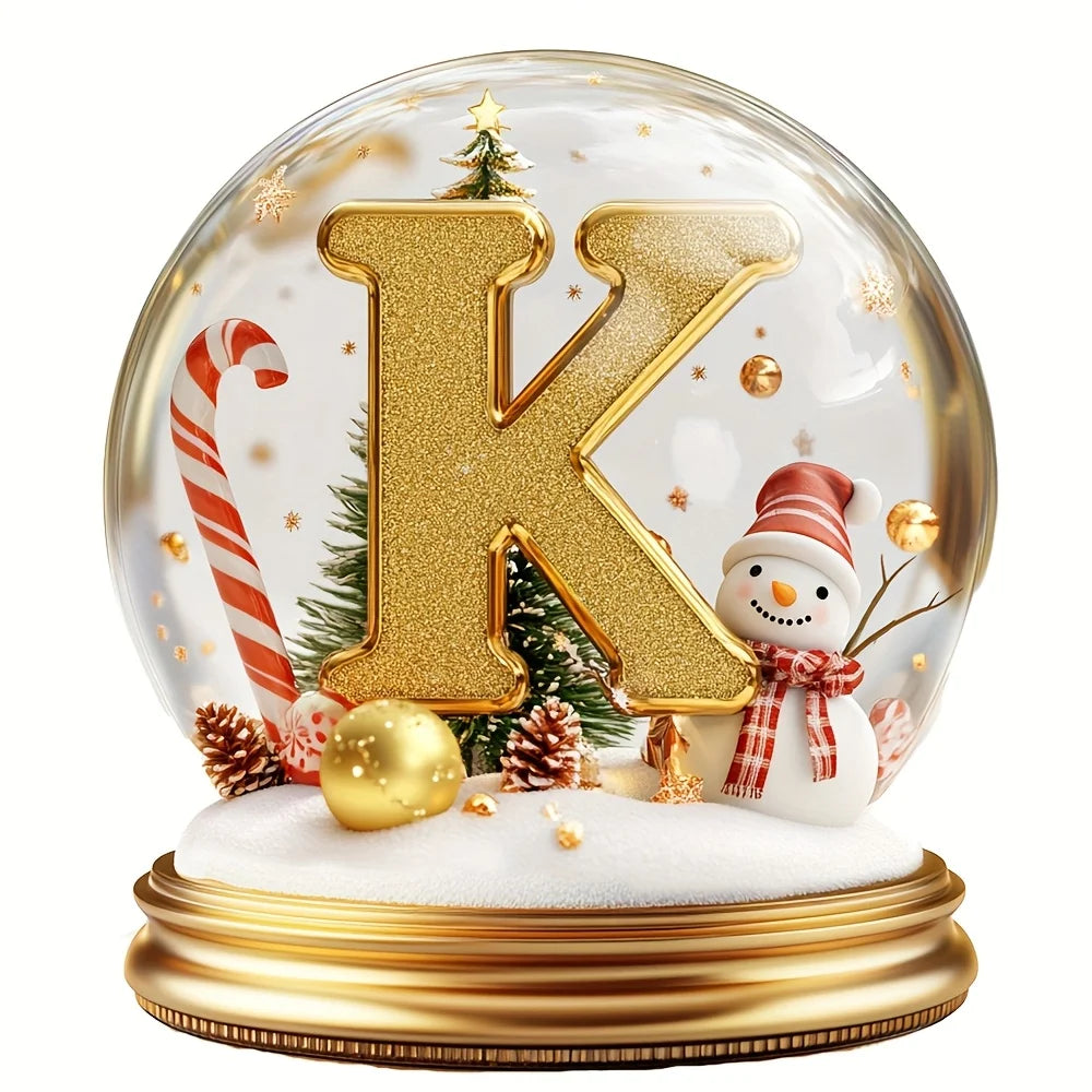 Christmas Initial Letter Desktop Ornament