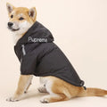 Hooded Dog Jacket with Reflective Details – Red & Black