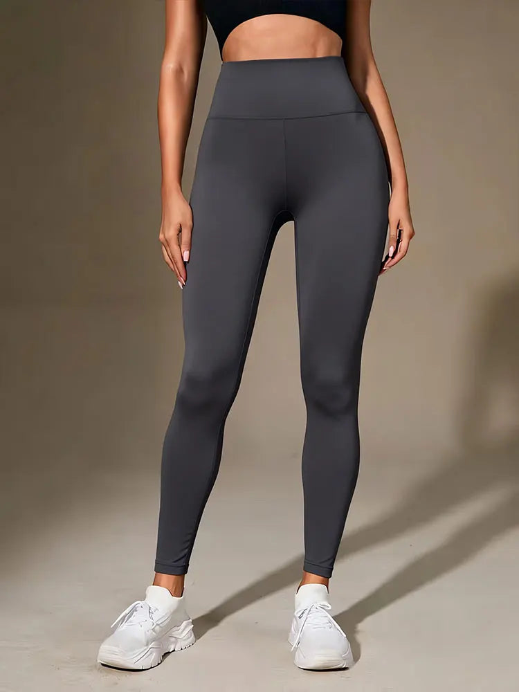 Women’s High-Waist Leggings – Brown, Gray or Black