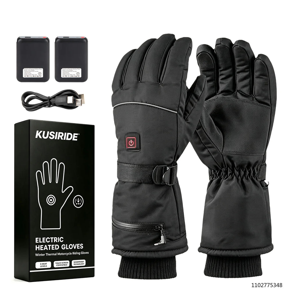 Rechargeable Heated Gloves with 3 Heat Settings