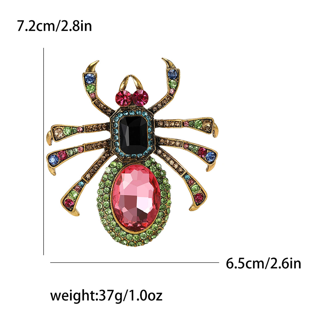 Beaut&Berry Jeweled Spider Brooch
