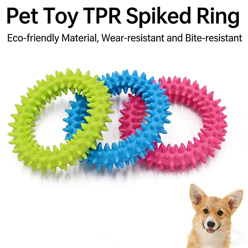 Textured Dog Play Toys – One or Three Pieces, Random Colors