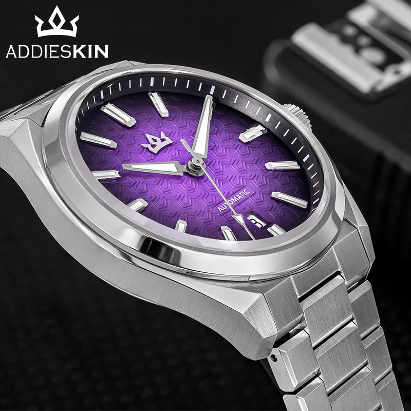 K014 Automatic Bracelet Watch – Patterned Dial