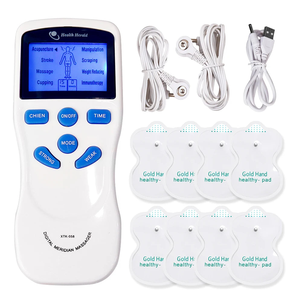 8-Mode Dual-Channel Electronic Muscle Stimulator & Pad Options