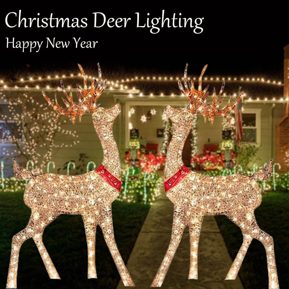 Light-Up Acrylic Christmas Reindeer – 30 cm