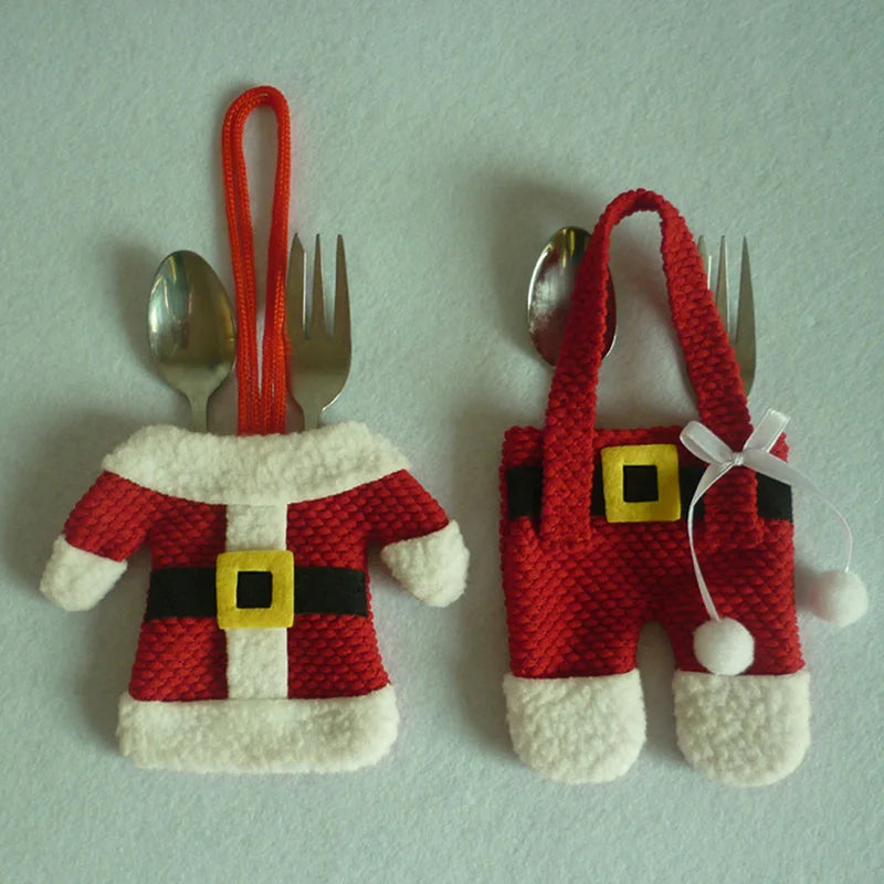 Santa Suit Christmas Cutlery Holders – 6 Pieces
