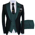 Men's Contrast-Lapel Formal Suit for Weddings & Prom