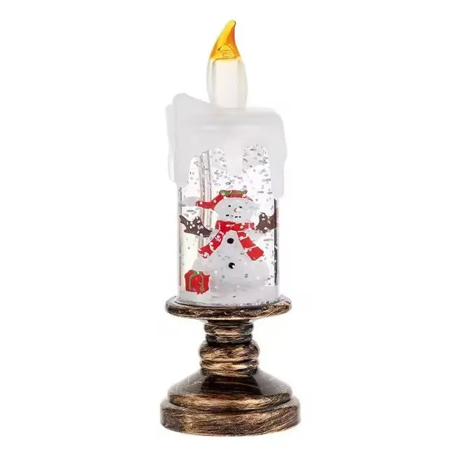 Light-Up Christmas Candle-Style Scene Decoration